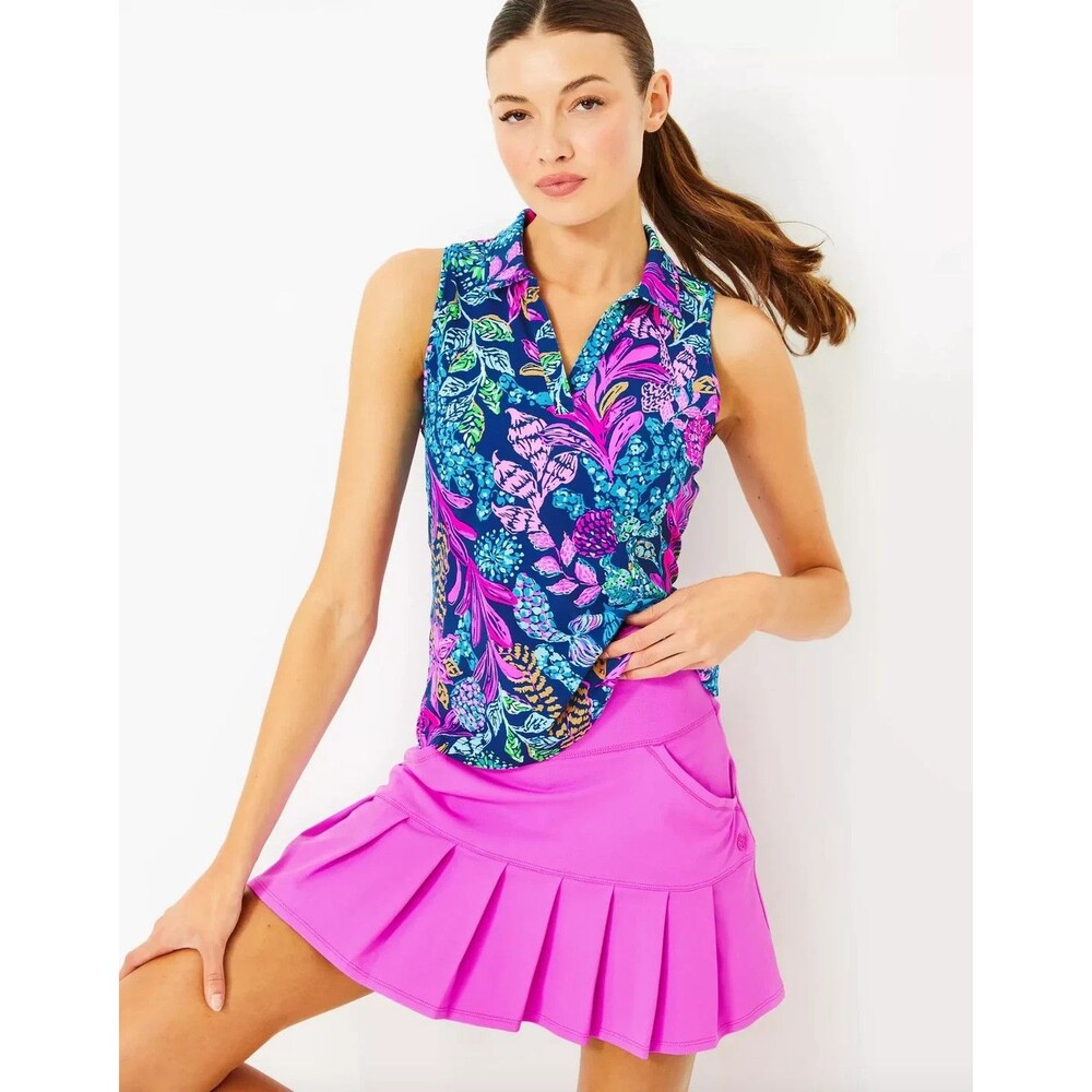 NWT Lilly Pulitzer Size LARGE Luxletic Bessie SKORT ORCHID OASIS UPF 50+ Skirt